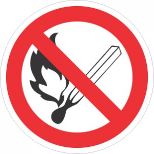 Пушенето и паленето на открит огън са забранени